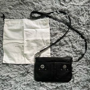 Marc By Marc Jacobs Black Pebble Leather Crossbody Bag